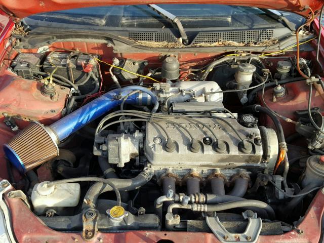 1HGEJ814XVL001568 - 1997 HONDA CIVIC EX RED photo 7