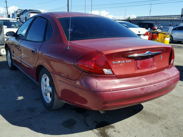 1FAHP55U93G201842 - 2003 FORD TAURUS SES RED photo 3