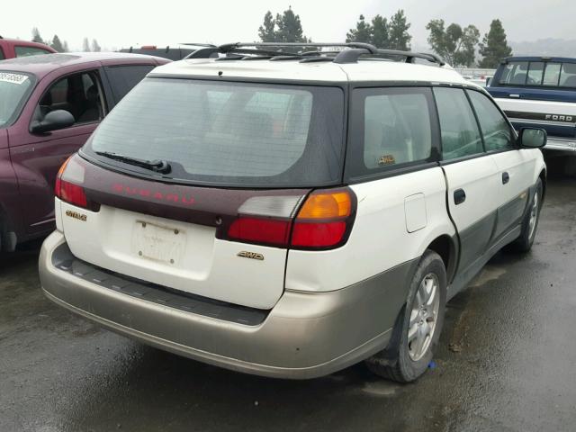 4S3BH675217628589 - 2001 SUBARU LEGACY OUT WHITE photo 4