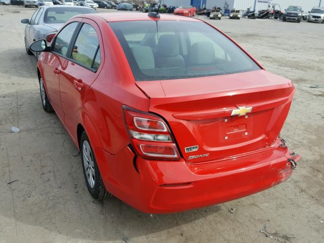 1G1JB5SHXH4177960 - 2017 CHEVROLET SONIC LS 红色 照片 3