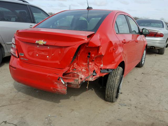 1G1JB5SHXH4177960 - 2017 CHEVROLET SONIC LS 红色 照片 4