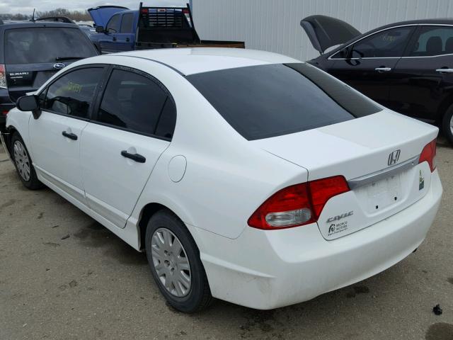 19XFA1F32AE070221 - 2010 HONDA CIVIC VP WHITE photo 3