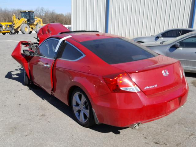 1HGCS2B86CA003619 - 2012 HONDA ACCORD EXL RED photo 3