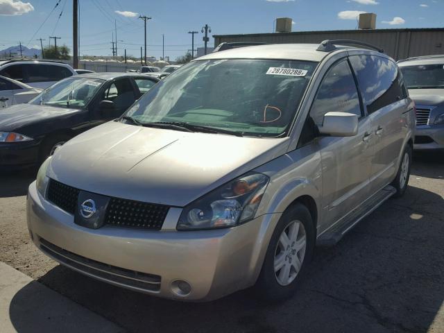 5N1BV28U24N316419 - 2004 NISSAN QUEST S GOLD photo 2