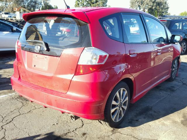 JHMGE8H53DC008501 - 2013 HONDA FIT SPORT RED photo 4