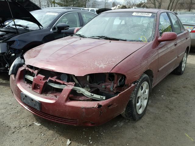 3N1CB51D94L465023 - 2004 NISSAN SENTRA 1.8 BURGUNDY photo 2