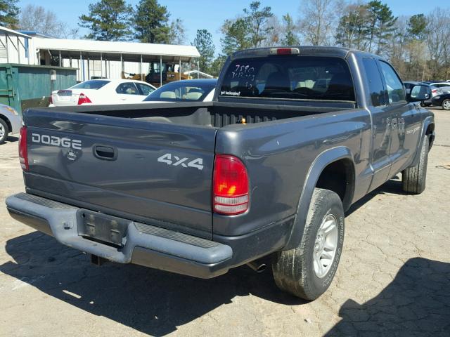 1B7GG22X21S337890 - 2001 DODGE DAKOTA GRAY photo 4