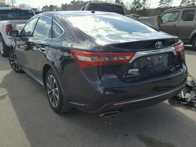 4T1BK1EB0GU228954 - 2016 TOYOTA AVALON XLE BLACK photo 3