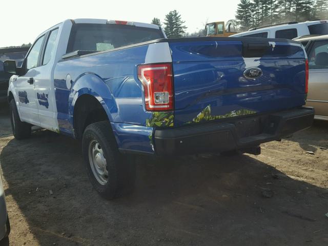 1FTEX1EP8GFB12811 - 2016 FORD F150 SUPER BLUE photo 3