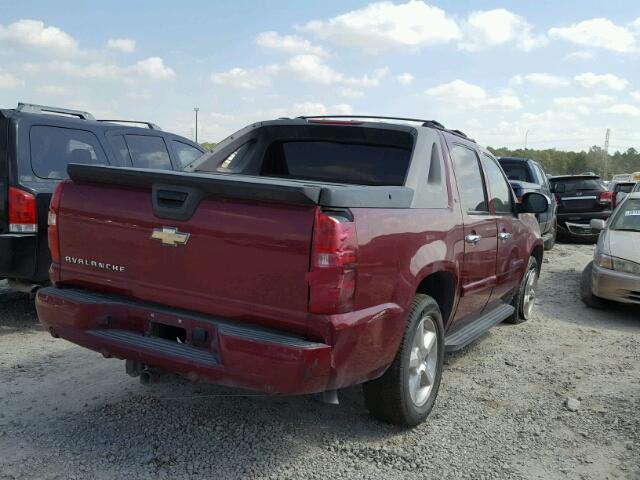 3GNEC12047G131462 - 2007 CHEVROLET AVALANCHE BURGUNDY photo 4