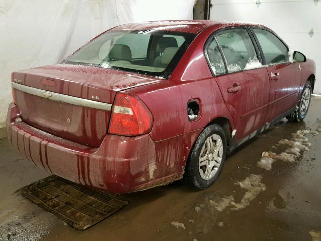 1G1ZS51F46F147017 - 2006 CHEVROLET MALIBU LS Qırmızı foto 4