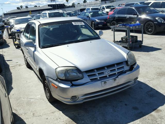 KMHCG45C34U555313 - 2004 HYUNDAI ACCENT GL SILVER photo 1