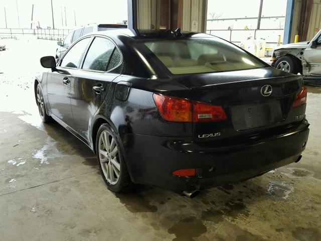 JTHBE262372007939 - 2007 LEXUS IS 350 BLACK photo 3