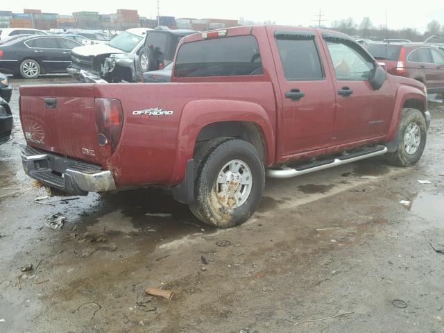 1GTDT136748128175 - 2004 GMC CANYON RED photo 4