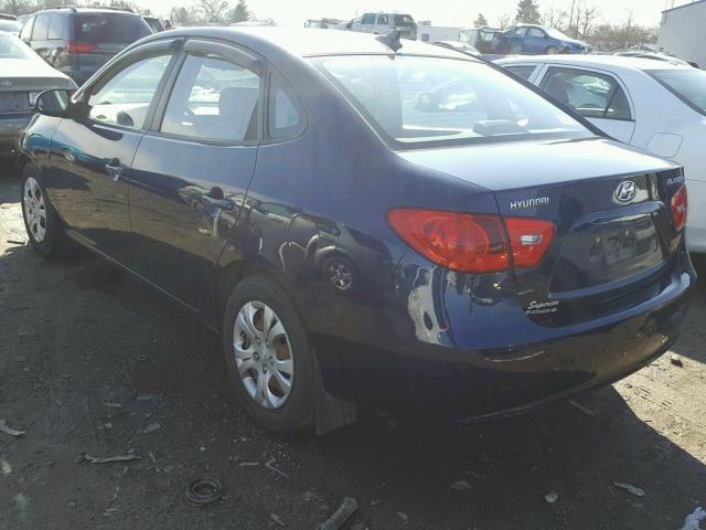 KMHDU46D89U726343 - 2009 HYUNDAI ELANTRA GL BLUE photo 3