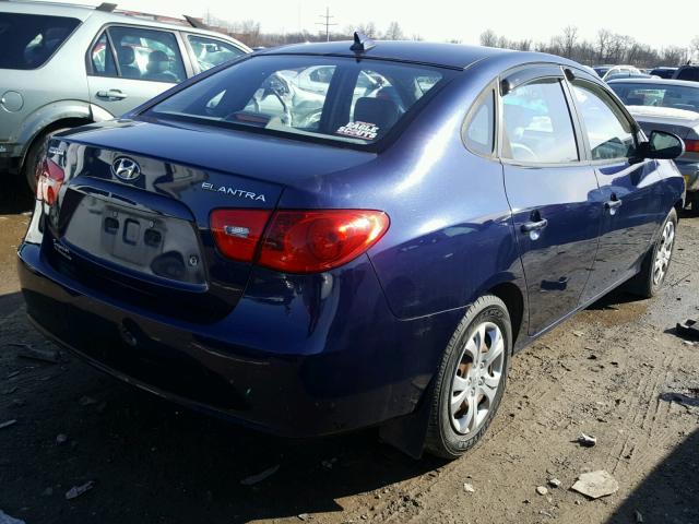 KMHDU46D89U726343 - 2009 HYUNDAI ELANTRA GL BLUE photo 4