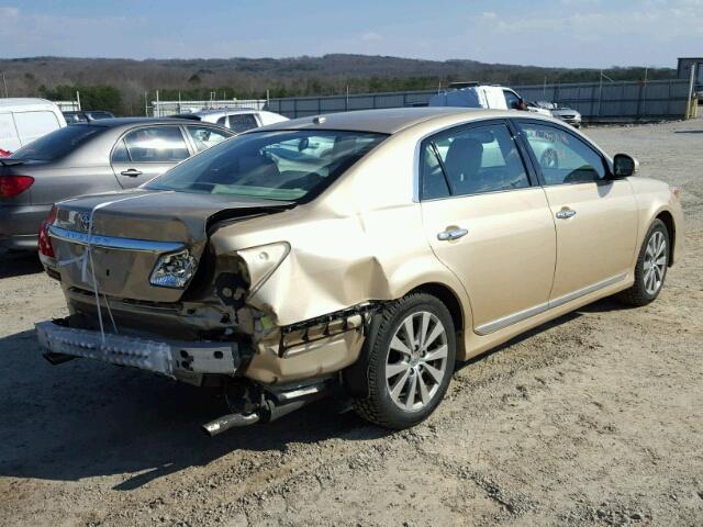 4T1BK3DB2BU434203 - 2011 TOYOTA AVALON BAS GOLD photo 4