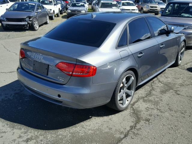 WAUKFAFL1CA113319 - 2012 AUDI A4 PRESTIG GRAY photo 4