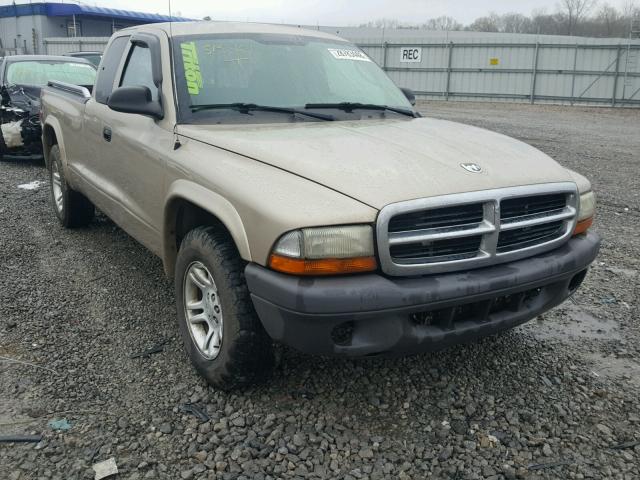 1D7GL12K94S684993 - 2004 DODGE DAKOTA SXT TAN photo 1