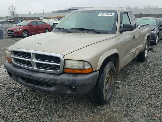 1D7GL12K94S684993 - 2004 DODGE DAKOTA SXT TAN photo 2