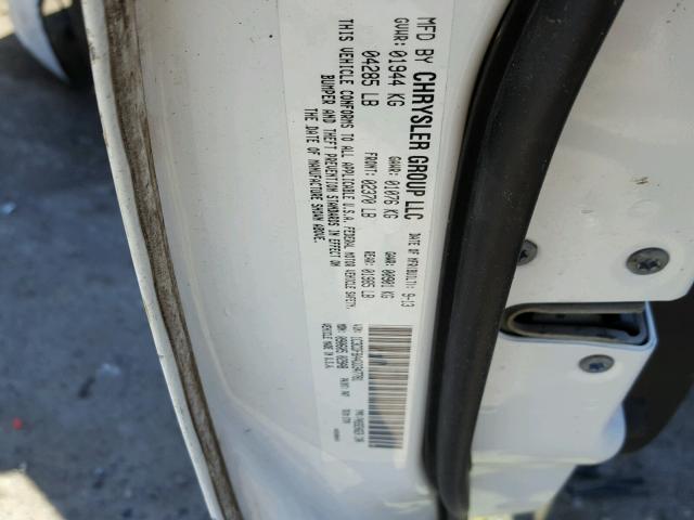 1C3CDFBA4DD347781 - 2013 DODGE DART SXT WHITE photo 10