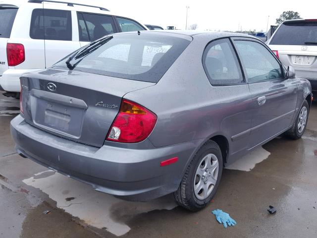 KMHCG35C13U276225 - 2003 HYUNDAI ACCENT GL GRAY photo 4