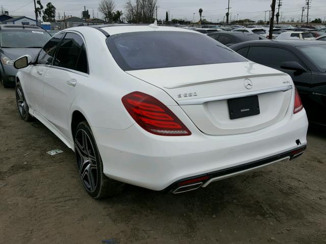 WDDUG8FB9FA153988 - 2015 MERCEDES-BENZ S 550 4MAT WHITE photo 3