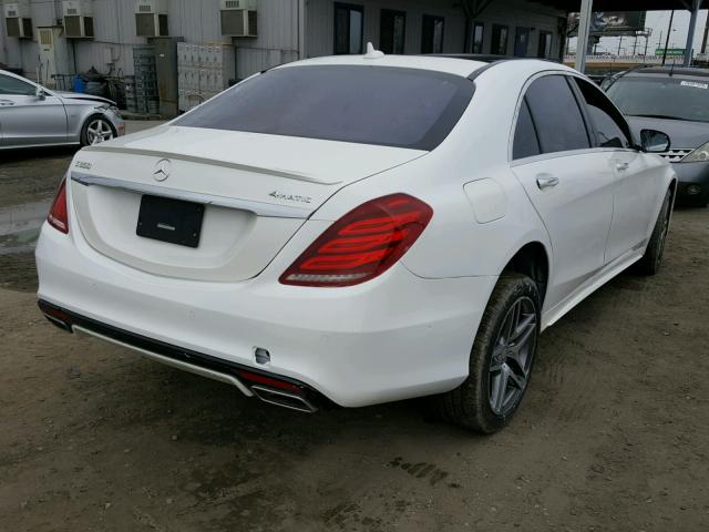 WDDUG8FB9FA153988 - 2015 MERCEDES-BENZ S 550 4MAT WHITE photo 4