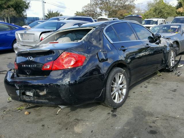 JNKBV61E38M207637 - 2008 INFINITI G35 BLACK photo 4