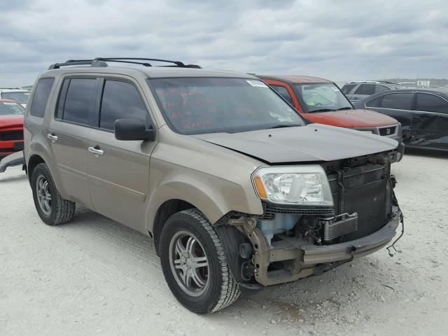 5FNYF3H28AB022355 - 2010 HONDA PILOT LX GOLD photo 1