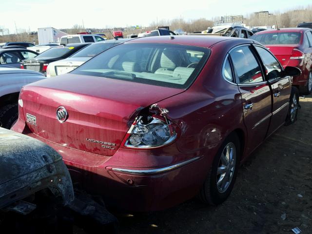 2G4WD532451211363 - 2005 BUICK LACROSSE C MAROON photo 4