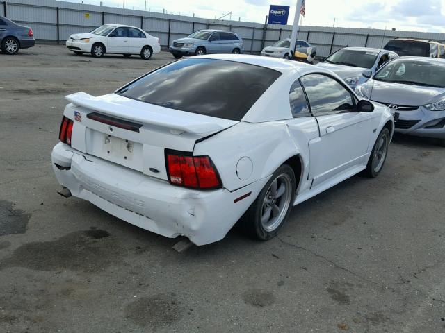 1FAFP42X62F195180 - 2002 FORD MUSTANG GT WHITE photo 4