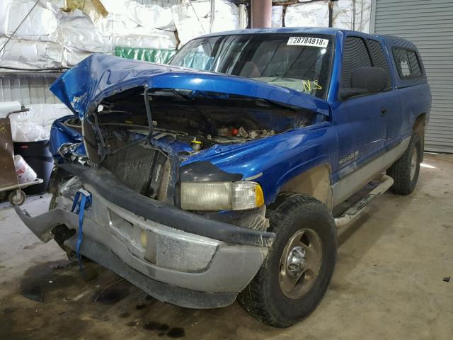 3B7HF13Z41M284703 - 2001 DODGE RAM 1500 BLUE photo 2