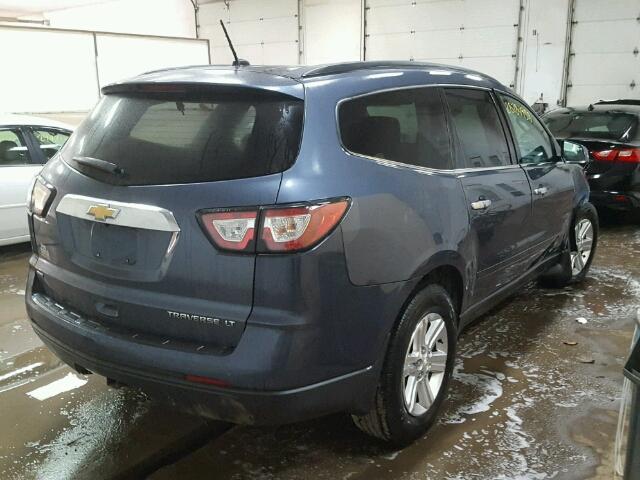 1GNKVGKD0EJ252259 - 2014 CHEVROLET TRAVERSE L BLUE photo 4