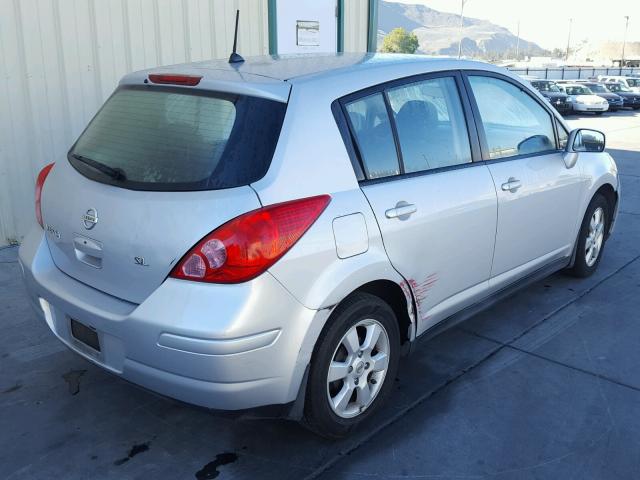 3N1BC13E47L428134 - 2007 NISSAN VERSA S SILVER photo 4