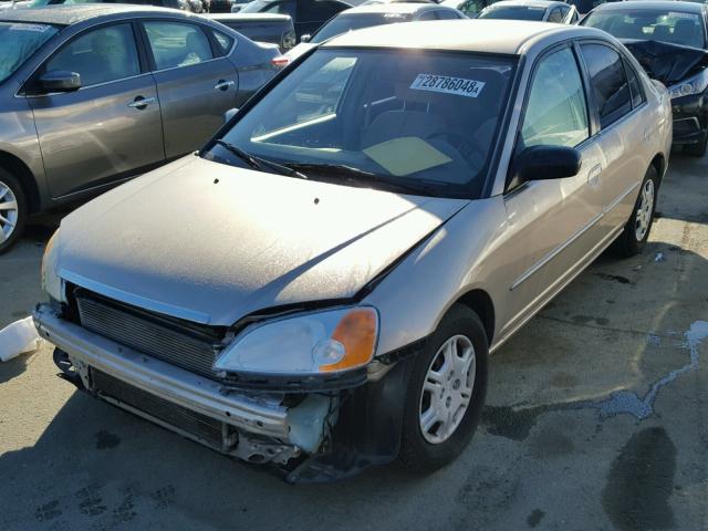 JHMES16582S005980 - 2002 HONDA CIVIC LX GOLD photo 2