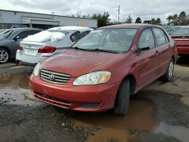 JTDBR32E132007413 - 2003 TOYOTA COROLLA CE RED photo 2