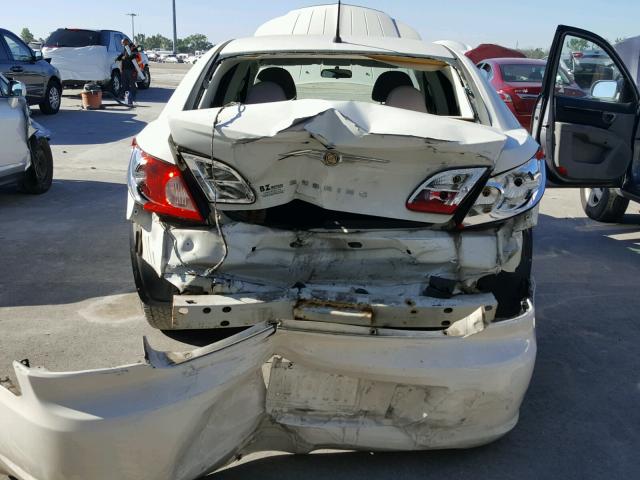 1C3LC46K47N621389 - 2007 CHRYSLER SEBRING WHITE photo 9