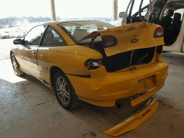 1G1JH12F327446683 - 2002 CHEVROLET CAVALIER L YELLOW photo 3