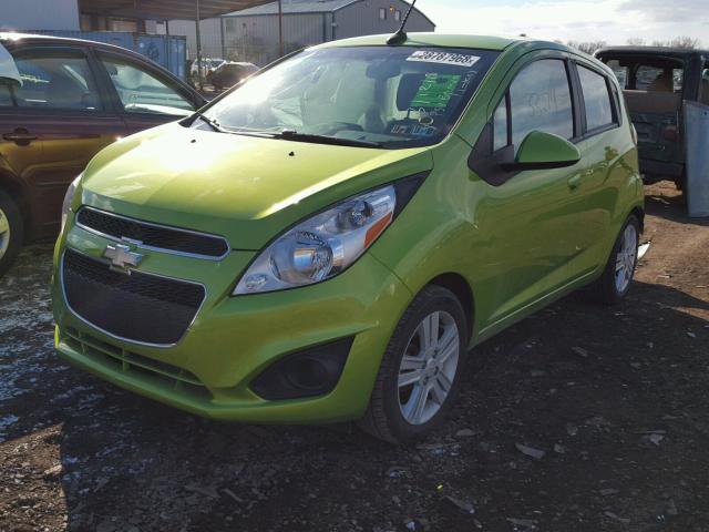 KL8CA6S98EC542079 - 2014 CHEVROLET SPARK LS GREEN photo 2