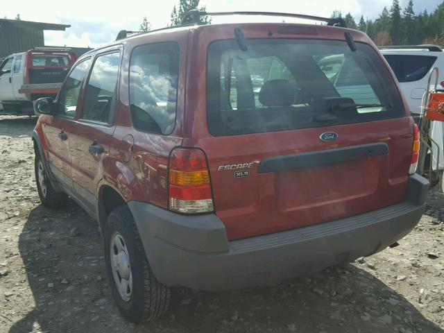 1FMYU02B71KE84918 - 2001 FORD ESCAPE XLS RED photo 3