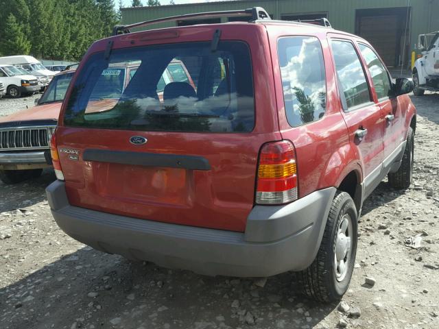 1FMYU02B71KE84918 - 2001 FORD ESCAPE XLS RED photo 4