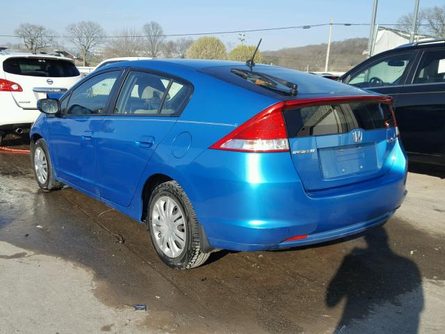 JHMZE2H54AS013827 - 2010 HONDA INSIGHT LX BLUE photo 3