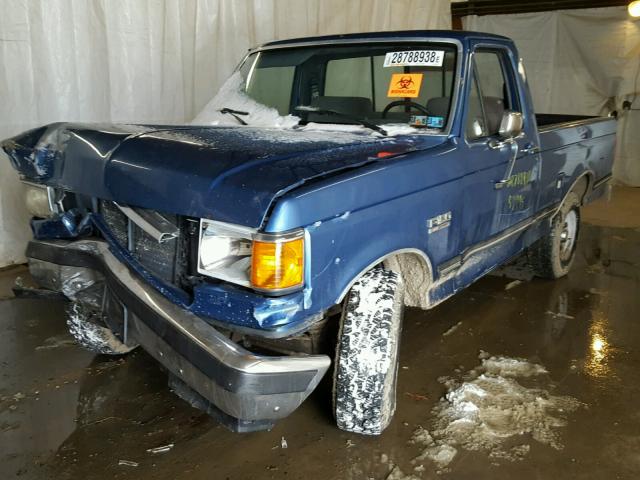 1FTDF15Y1LNB41655 - 1990 FORD F150 BLUE photo 2