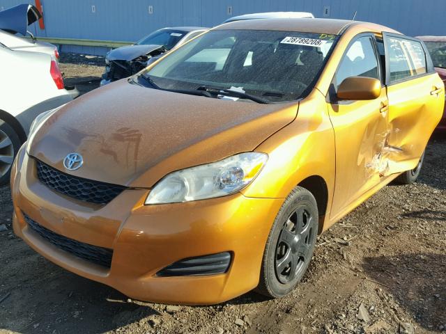 2T1KU40E69C040926 - 2009 TOYOTA COROLLA MA ORANGE photo 2