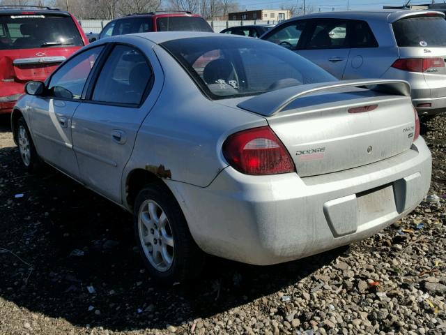 1B3ES56C05D184338 - 2005 DODGE NEON SXT SILVER photo 3