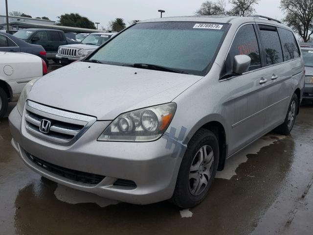 5FNRL38677B414879 - 2007 HONDA ODYSSEY EX SILVER photo 2