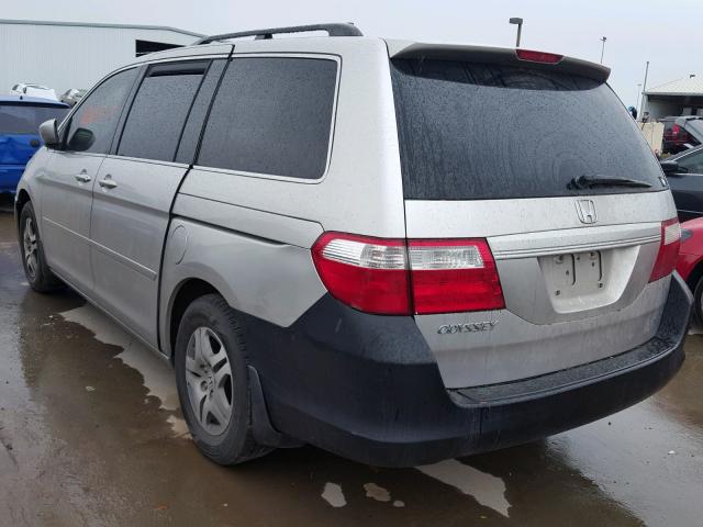 5FNRL38677B414879 - 2007 HONDA ODYSSEY EX SILVER photo 3