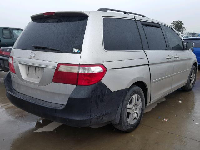 5FNRL38677B414879 - 2007 HONDA ODYSSEY EX SILVER photo 4