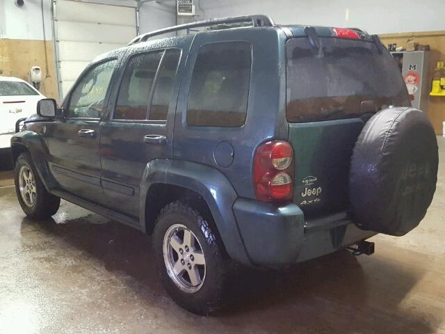 1J4GL38K55W647733 - 2005 JEEP LIBERTY RE TEAL photo 3